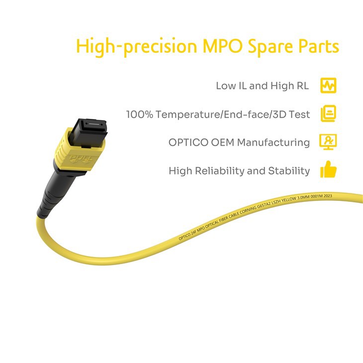 24F MPO Trunk Cable SM MM Female 2×12 Customizable 24F MPO Trunk Cable SM MM Female 2×12 Customizable